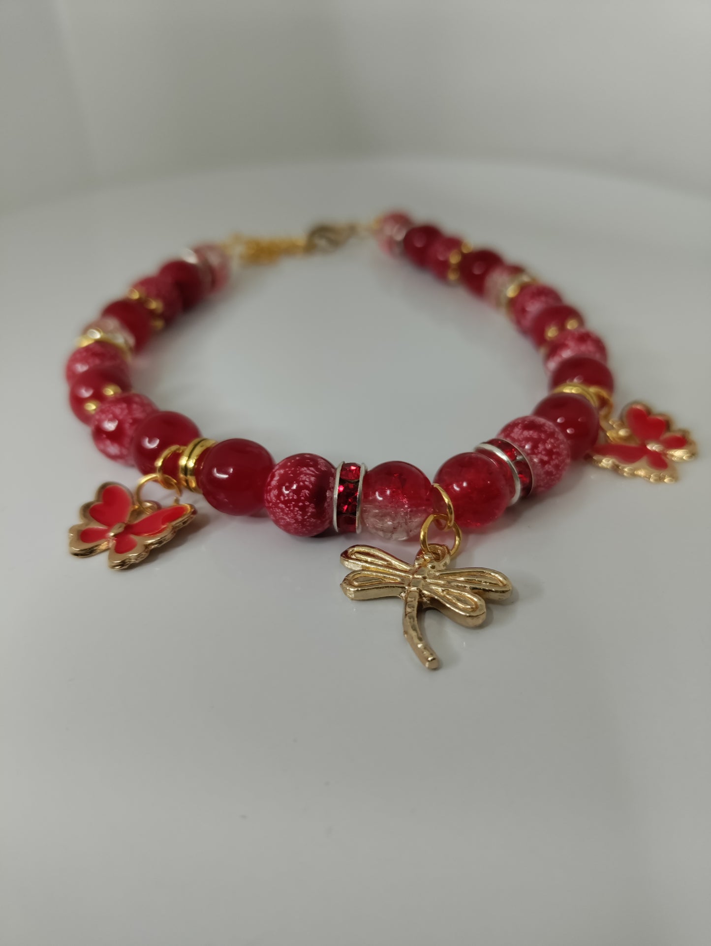 Rose Pedal Butterfly Anklet