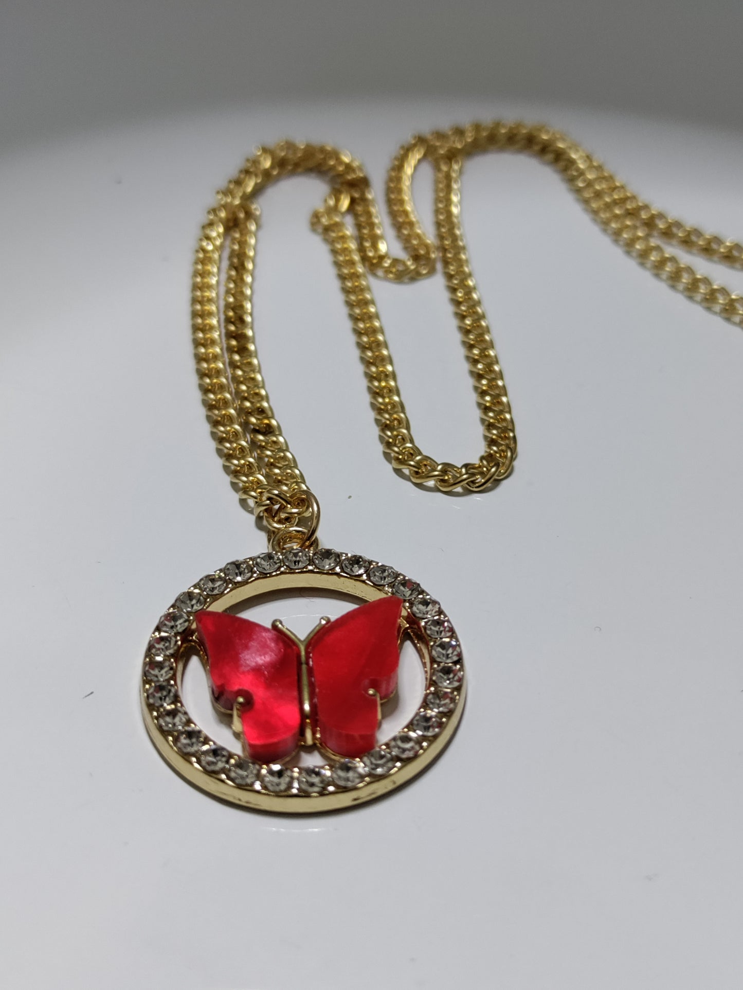 Red Butterfly Necklace