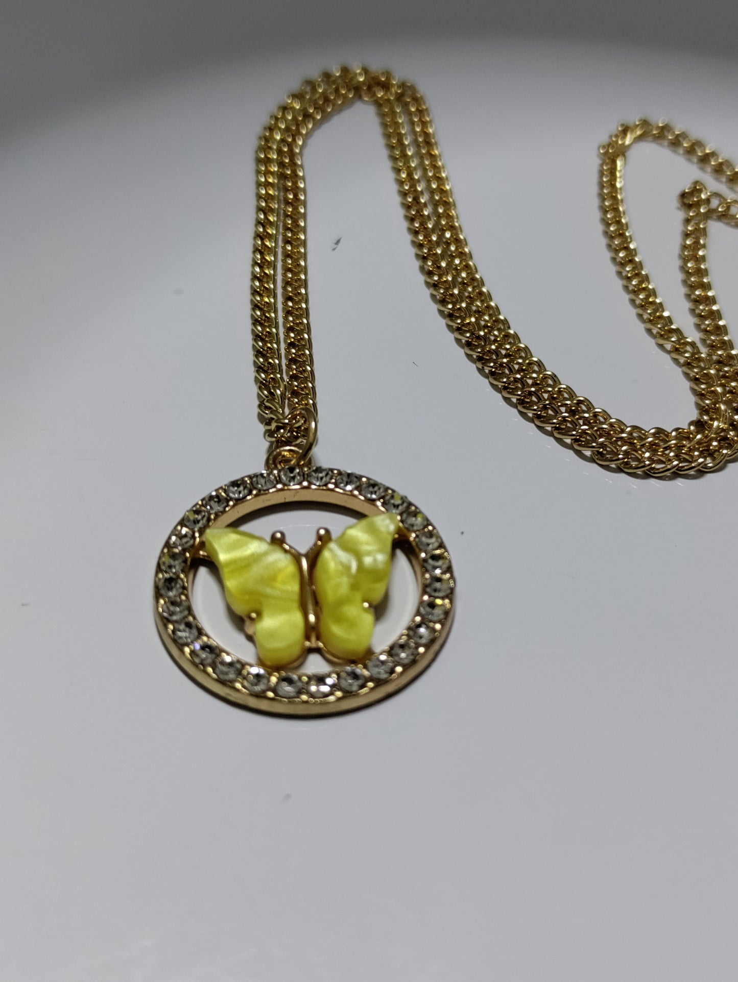 Yellow Butterfly Necklace