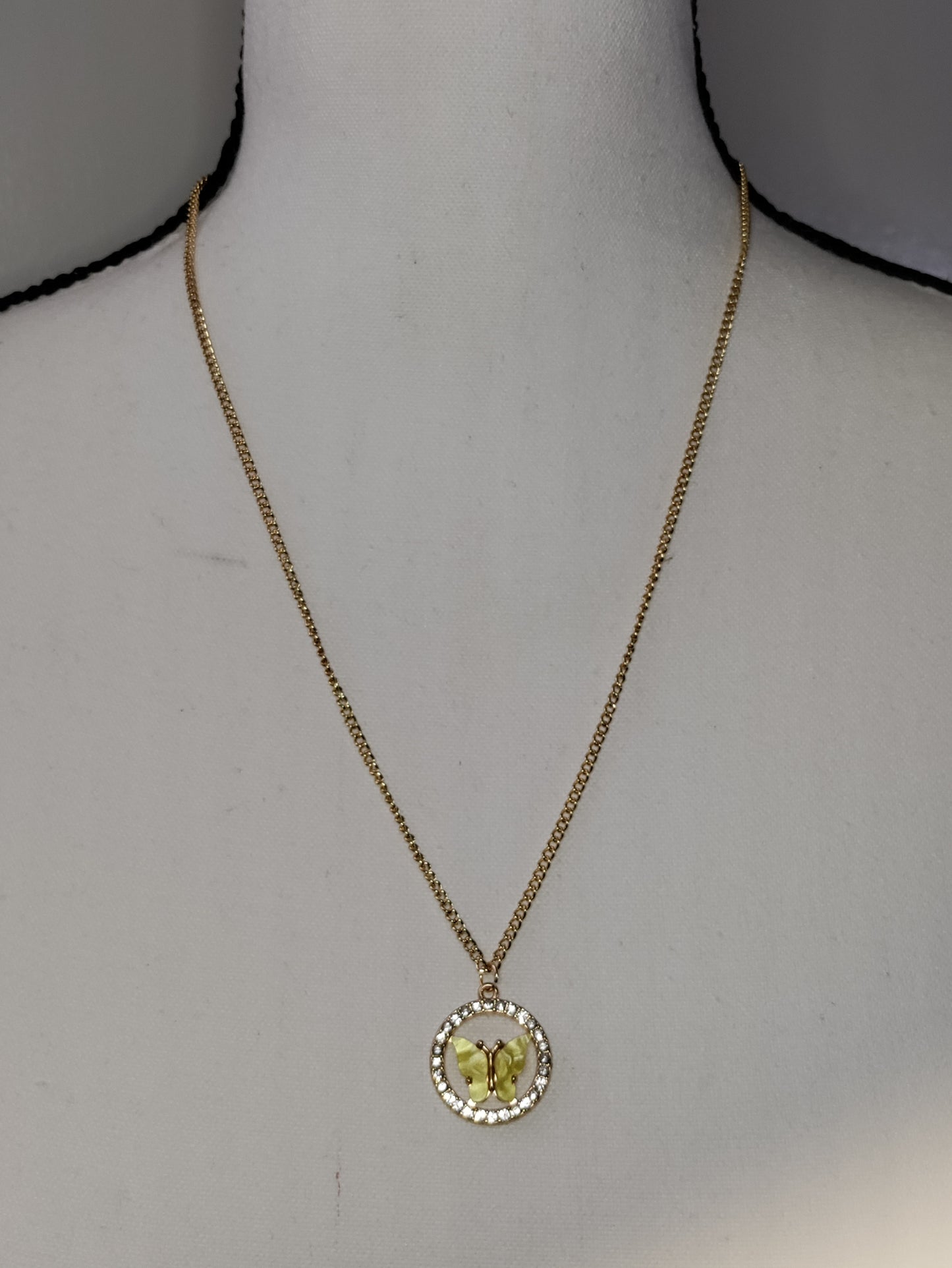 Yellow Butterfly Necklace