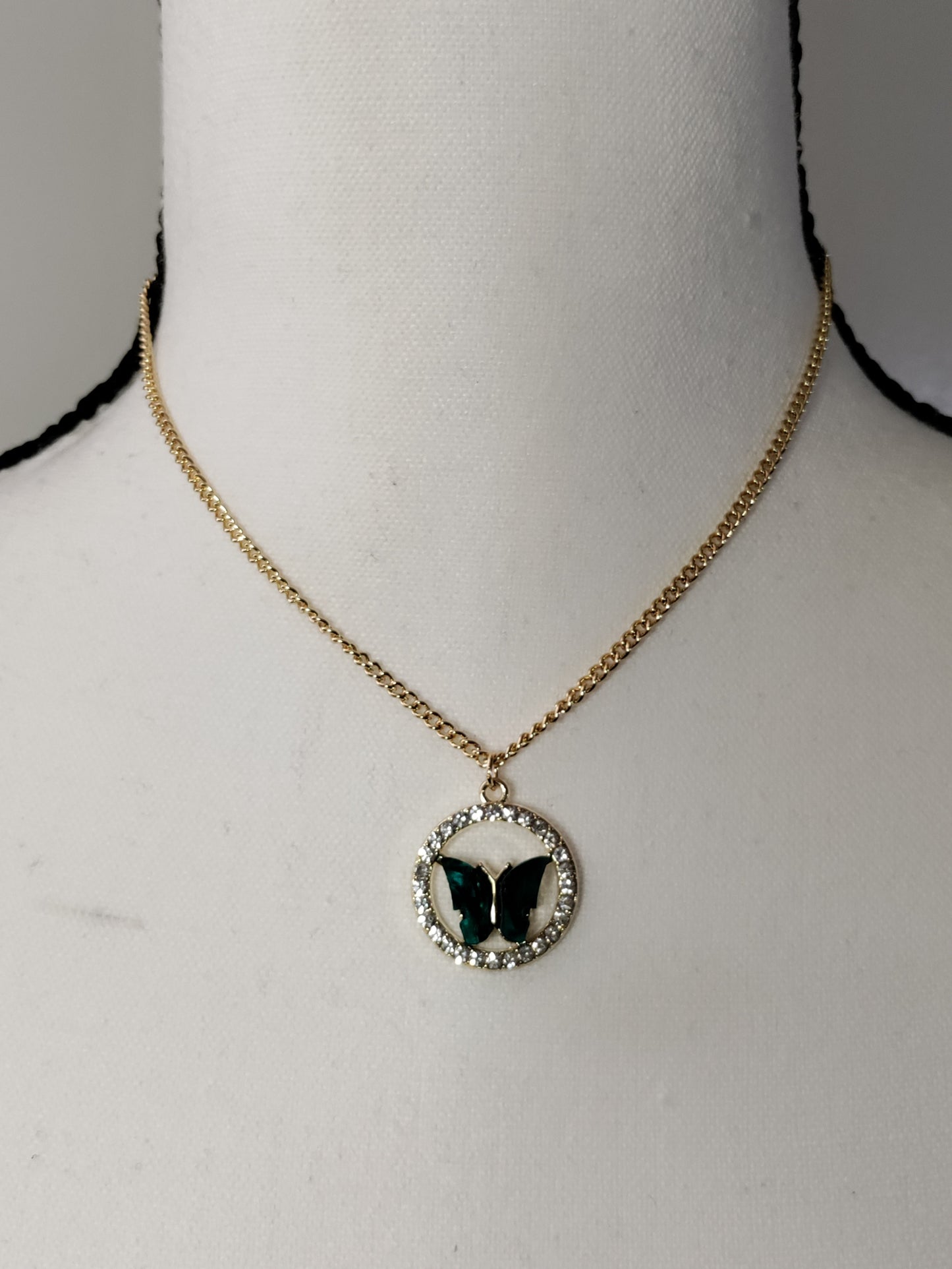 Green Butterfly Necklace